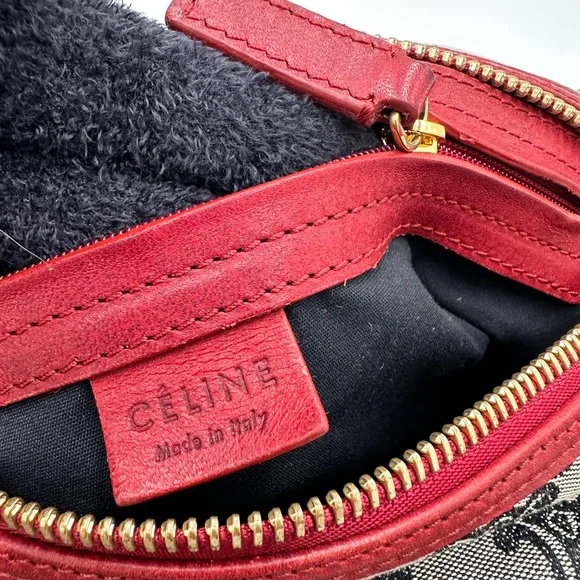 CELINE Handbag Mini Boston Bag Triomphe Canvas and Leather - Picture 12 of 14